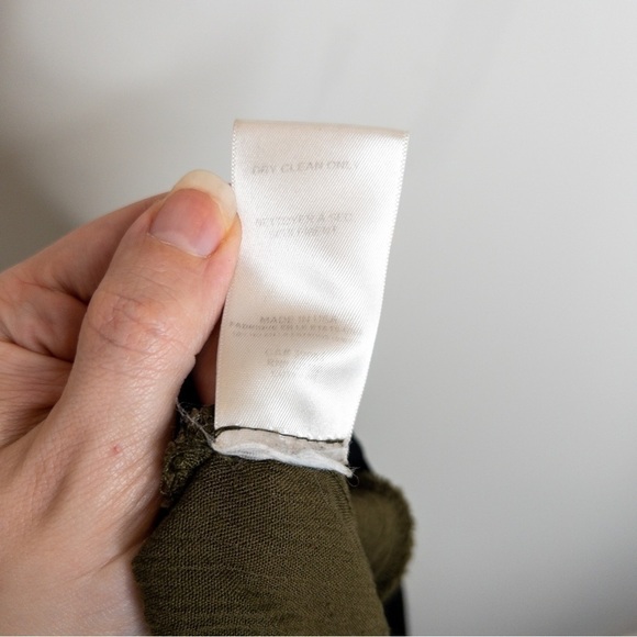 Anthropologie Dolan Womens Olive Green Wide Leg Pull On Pants Size Large Flaw - Picture 10 of 13